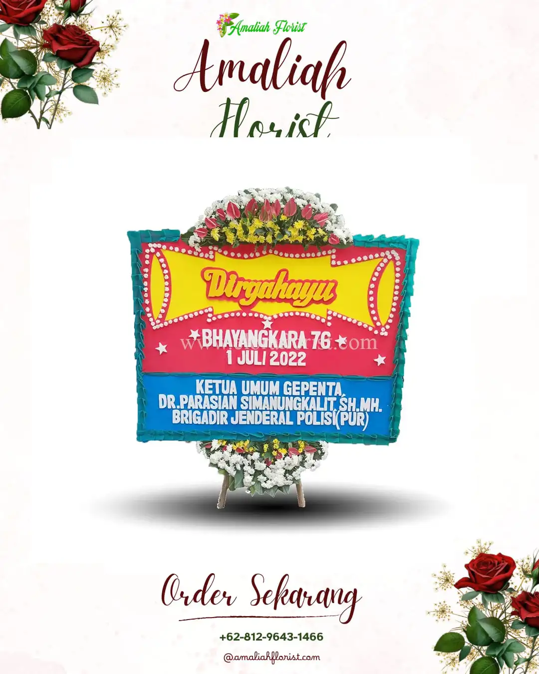 Papan Bunga HUT Ulang Tahun Ancol